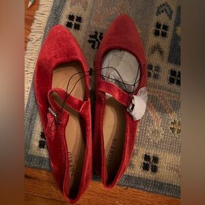 Torrid Red Velvet-Like Flats - 11.5 RARE!